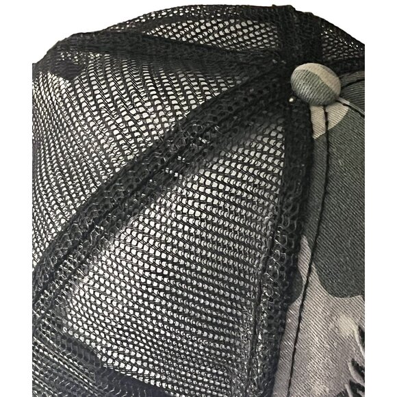 Miami Ink Embroidered Camo Y2K Wings Knife Heart Snap Back Baseball Cap Vintage - Picture 12 of 14